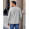 image:imageCOOFANDY Mens Crewneck Sweatshirt Cotton Pullover Thermal SweatshirtLight Grey