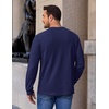 image:imageCOOFANDY Mens Crewneck Sweatshirt Cotton Pullover Thermal SweatshirtNavy