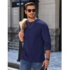 image:imageCOOFANDY Mens Crewneck Sweatshirt Cotton Pullover Thermal SweatshirtNavy