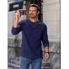 image:imageCOOFANDY Mens Crewneck Sweatshirt Cotton Pullover Thermal SweatshirtNavy
