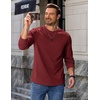 image:imageCOOFANDY Mens Crewneck Sweatshirt Cotton Pullover Thermal SweatshirtWine Red