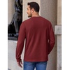 image:imageCOOFANDY Mens Crewneck Sweatshirt Cotton Pullover Thermal SweatshirtWine Red
