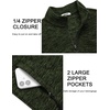 image:imageCOOFANDY Mens Fleece Quarter Zip Pullover Long Sleeve Thermal SweatshirtArmy Green
