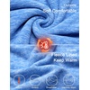 image:imageCOOFANDY Mens Fleece Quarter Zip Pullover Long Sleeve Thermal SweatshirtLight Blue
