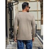 image:imageCOOFANDY Mens Henley Shirts Long Sleeve Button T Shirts Casual Pullover TeeA  Heather Khaki