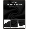 image:imageCOOFANDY Mens Henley Shirts Long Sleeve Button T Shirts Casual Pullover TeeBlack