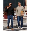 image:imageCOOFANDY Mens Henley Shirts Long Sleeve Button T Shirts Casual Pullover TeeBlack