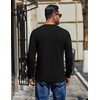 image:imageCOOFANDY Mens Henley Shirts Long Sleeve Button T Shirts Casual Pullover TeeBlack