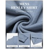image:imageCOOFANDY Mens Henley Shirts Long Sleeve Button T Shirts Casual Pullover TeeGrey Blue