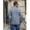 image:imageCOOFANDY Mens Henley Shirts Long Sleeve Button T Shirts Casual Pullover TeeGrey Blue