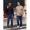 image:imageCOOFANDY Mens Henley Shirts Long Sleeve Button T Shirts Casual Pullover TeeNavy Blue