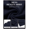 image:imageCOOFANDY Mens Henley Shirts Long Sleeve Button T Shirts Casual Pullover TeeNavy Blue