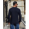 image:imageCOOFANDY Mens Henley Shirts Long Sleeve Button T Shirts Casual Pullover TeeNavy Blue
