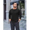 image:imageCOOFANDY Mens Henley Shirts Long Sleeve Casual Pullover Button TShirtBlack