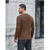 image:imageCOOFANDY Mens Henley Shirts Long Sleeve Casual Pullover Button TShirtBrown