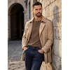 image:imageCOOFANDY Mens Henley Shirts Long Sleeve Casual Pullover Button TShirtBrown
