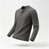 image:imageCOOFANDY Mens Henley Shirts Long Sleeve Casual Pullover Button TShirtDark Grey