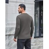 image:imageCOOFANDY Mens Henley Shirts Long Sleeve Casual Pullover Button TShirtDark Grey