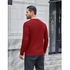 image:imageCOOFANDY Mens Henley Shirts Long Sleeve Casual Pullover Button TShirtDark Red