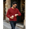 image:imageCOOFANDY Mens Henley Shirts Long Sleeve Casual Pullover Button TShirtDark Red