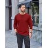 image:imageCOOFANDY Mens Henley Shirts Long Sleeve Casual Pullover Button TShirtDark Red