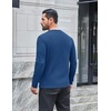 image:imageCOOFANDY Mens Henley Shirts Long Sleeve Casual Pullover Button TShirtDenim Blue