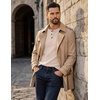 image:imageCOOFANDY Mens Henley Shirts Long Sleeve Casual Pullover Button TShirtLight Khaki
