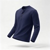 image:imageCOOFANDY Mens Henley Shirts Long Sleeve Casual Pullover Button TShirtNavy Blue
