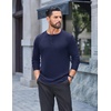 image:imageCOOFANDY Mens Henley Shirts Long Sleeve Casual Pullover Button TShirtNavy Blue