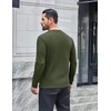 image:imageCOOFANDY Mens Henley Shirts Long Sleeve Casual Pullover Button TShirtOlive Green