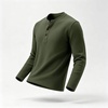 image:imageCOOFANDY Mens Henley Shirts Long Sleeve Casual Pullover Button TShirtOlive Green