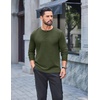 image:imageCOOFANDY Mens Henley Shirts Long Sleeve Casual Pullover Button TShirtOlive Green