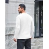 image:imageCOOFANDY Mens Henley Shirts Long Sleeve Casual Pullover Button TShirtWhite