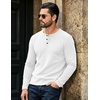 image:imageCOOFANDY Mens Henley Shirts Long Sleeve Casual Pullover Button TShirtWhite