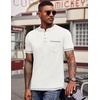 image:imageCOOFANDY Mens Henley Shirts Short Sleeve Casual Button TShirts Basic Tee Shirts Summer Vintage T Shirts with PocketA Pure White