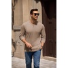 image:imageCOOFANDY Mens Henley TShirts Long Sleeve Casual Cotton Pullover ShirtKhaki