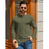 image:imageCOOFANDY Mens Henley TShirts Long Sleeve Casual Pullover Shirt Basic TopsArmy Green