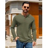 image:imageCOOFANDY Mens Henley TShirts Long Sleeve Casual Pullover Shirt Basic TopsArmy Green