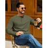 image:imageCOOFANDY Mens Henley TShirts Long Sleeve Casual Pullover Shirt Basic TopsArmy Green
