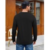 image:imageCOOFANDY Mens Henley TShirts Long Sleeve Casual Pullover Shirt Basic TopsBlack