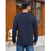 image:imageCOOFANDY Mens Henley TShirts Long Sleeve Casual Pullover Shirt Basic TopsNavy Blue