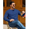 image:imageCOOFANDY Mens Henley TShirts Long Sleeve Casual Pullover Shirt Basic TopsRoyal Blue
