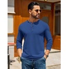 image:imageCOOFANDY Mens Henley TShirts Long Sleeve Casual Pullover Shirt Basic TopsRoyal Blue