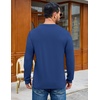 image:imageCOOFANDY Mens Henley TShirts Long Sleeve Casual Pullover Shirt Basic TopsRoyal Blue