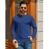 image:imageCOOFANDY Mens Henley TShirts Long Sleeve Casual Pullover Shirt Basic TopsRoyal Blue