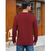 image:imageCOOFANDY Mens Henley TShirts Long Sleeve Casual Pullover Shirt Basic TopsWine Red