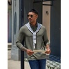 image:imageCOOFANDY Mens Long Sleeve Polo Shirts Casual Basic Lightweight Button TeeArmy Green