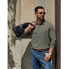 image:imageCOOFANDY Mens Long Sleeve Polo Shirts Casual Basic Lightweight Button TeeArmy Green