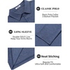 image:imageCOOFANDY Mens Long Sleeve Polo Shirts Casual Basic Lightweight Button TeeDeep Blue