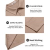 image:imageCOOFANDY Mens Long Sleeve Polo Shirts Casual Basic Lightweight Button TeeKhaki